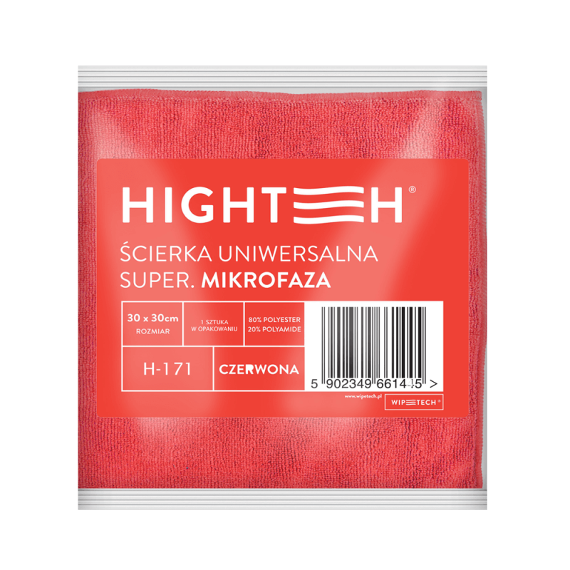 Ścierka z mikrofibry 30x30cm czerwona-7af53dc221653dd5d17ce6394145b335