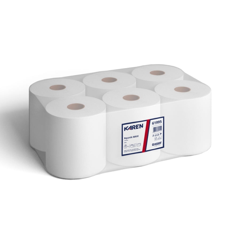 Ręcznik Maxi 2w biały celulozowy op.6szt (62995)-332bad890dc01866a2ede51f224c7f6f