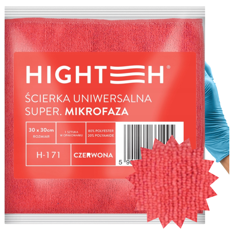 Ścierka z mikrofibry 30x30cm czerwona-f464820e73baac7bf4f33a86e91eb133