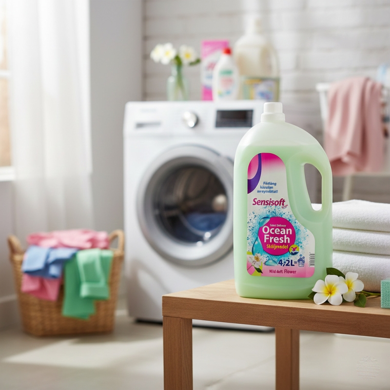 Płyn do płukania Sensisoft 4,2L zielony - kwiatowy-30d6378cd581d55d237a5b55b0f90141