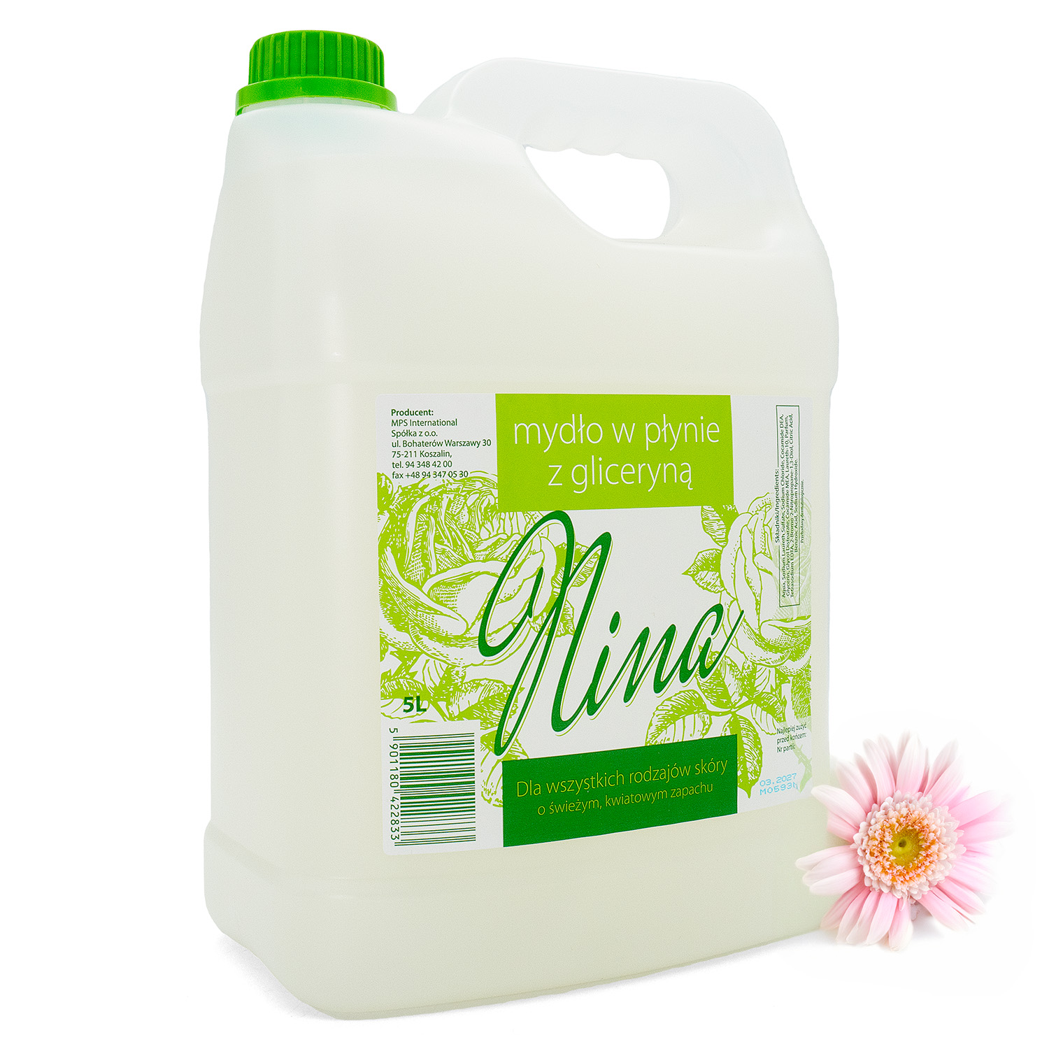Mydło w płynie NINA 5l z gliceryną, wydajne